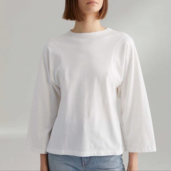 Toteme Tops - Toteme Lesina Long Sleeve Blouse White Small